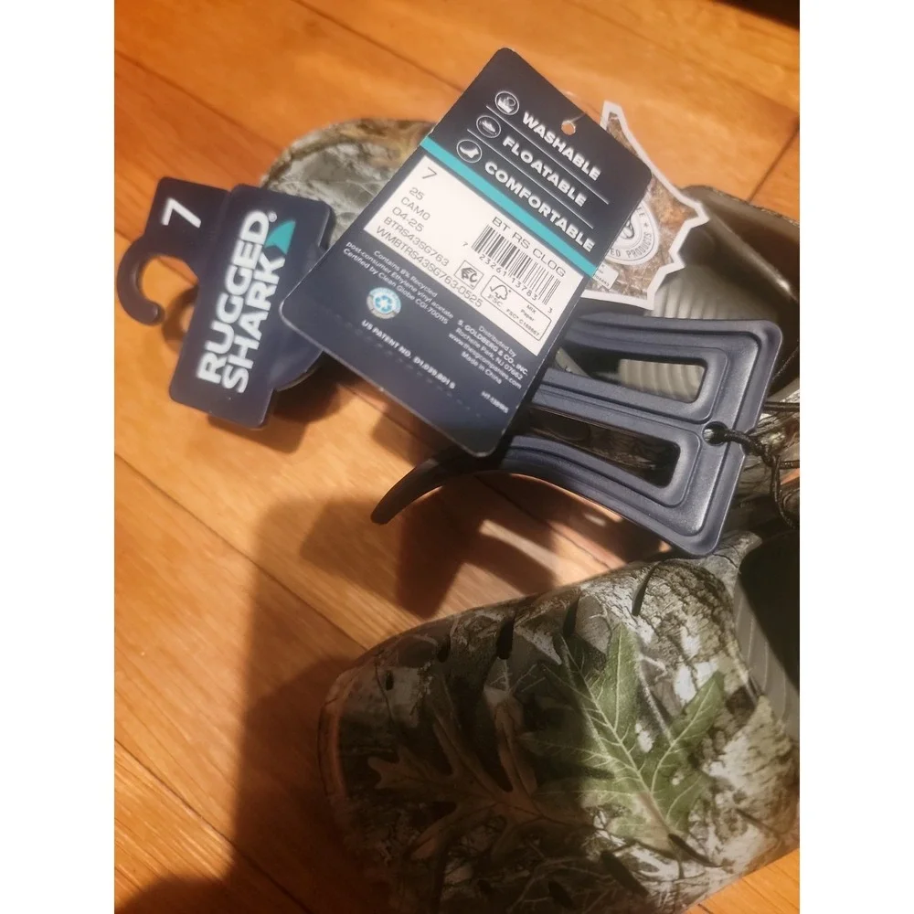 Toddler Boys Rugged Shark realtree Camo EVA Clogs Size 7 New!